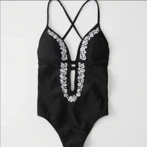 Abercrombie & Fitch Black and White One Piece Swimsuit